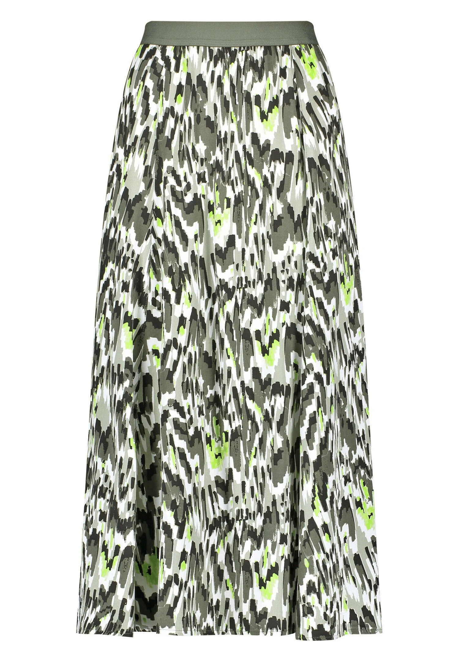 Gemusterter Mit Seitenschlitz - Maxirok - Gruen Druck 6 Gemusterter Mit Seitenschlitz - Maxirok - Gruen Druck - Afbeelding 6