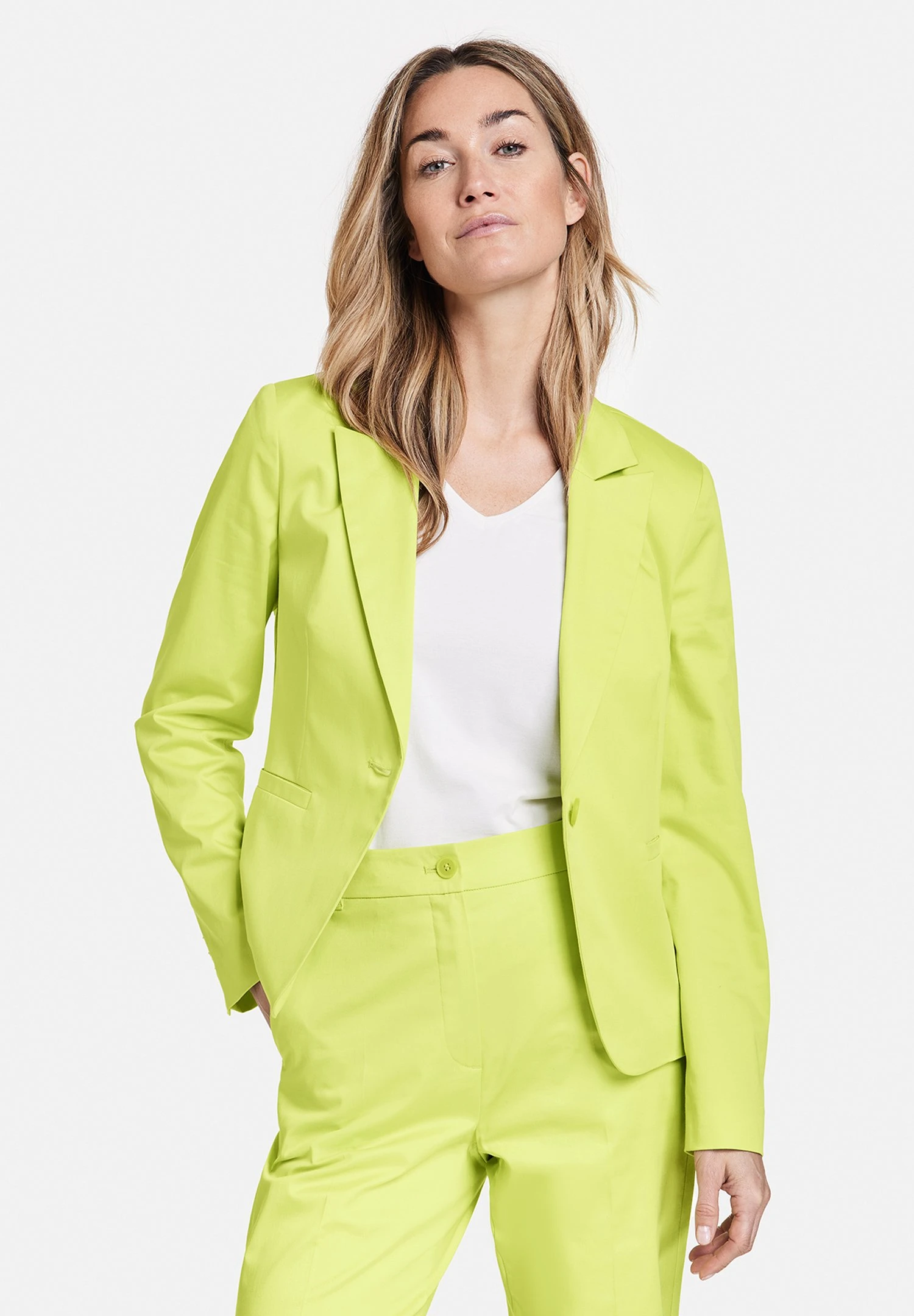 Gerry Weber Langarm Klassischer Mit Reve - Blazer - Lime 3 Gerry Weber Langarm Klassischer Mit Reve - Blazer - Lime - Afbeelding 3