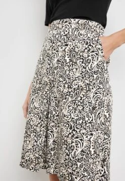 Gemusterter Mit Kellerfalte - A-Lijn Rok - Schwarz Ecru Weiss Druck 9 Gemusterter Mit Kellerfalte - A-Lijn Rok - Schwarz Ecru Weiss Druck -Gerry Weber 0d4ec074459a41f2bb6e675349fb67b0