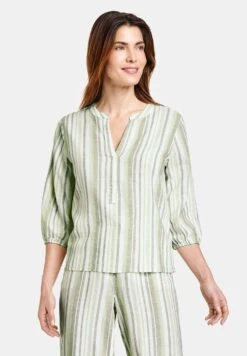 Gerry Weber 3/4 Arm Gestreifte - Blouse - Grün Streifen