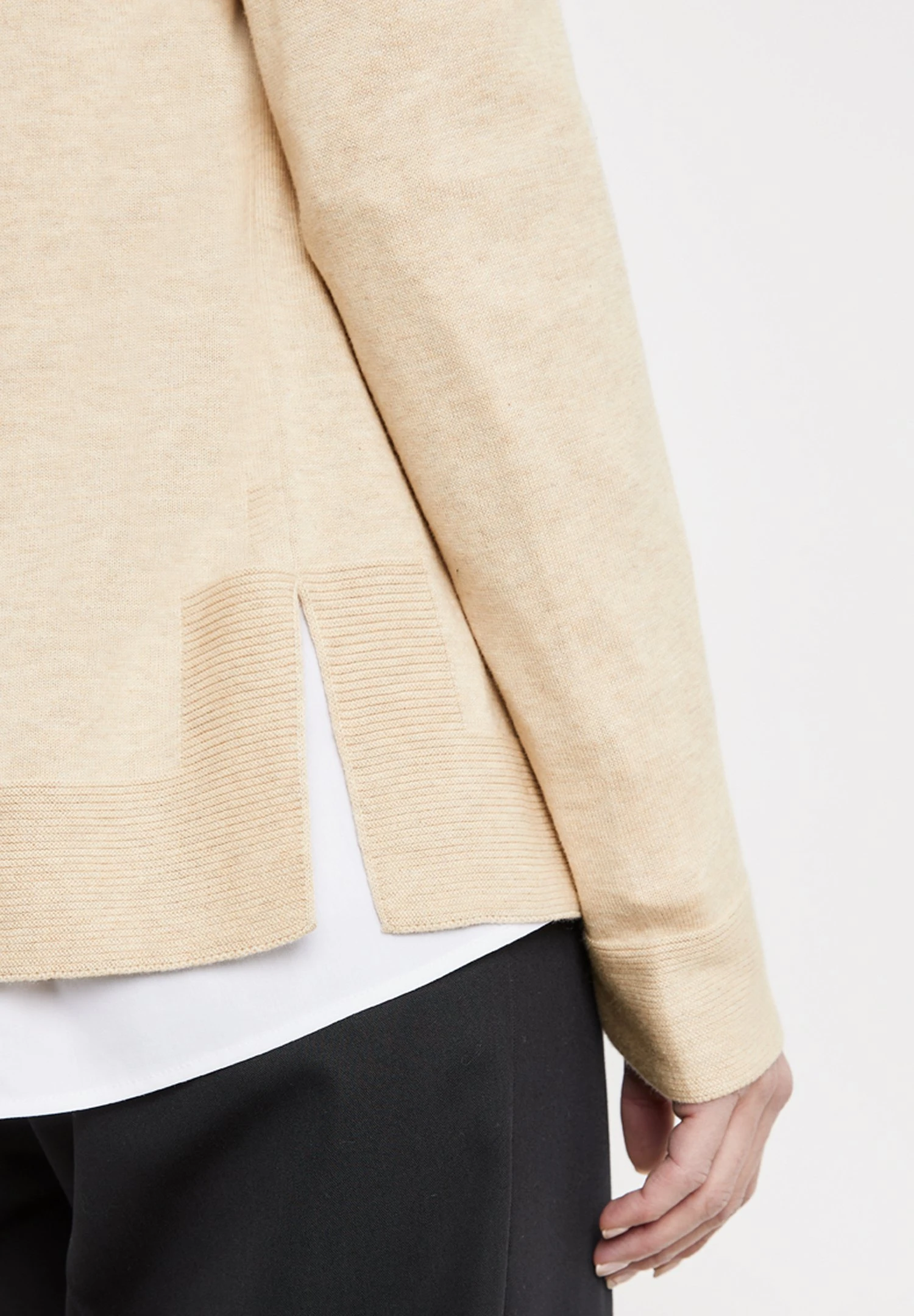 Jacke Strick - Vest - Sand Melange 2 Jacke Strick - Vest - Sand Melange - Afbeelding 2