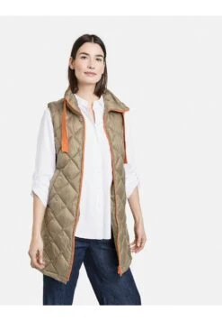 Gerry Weber Lang Mit Farblichem Akzent - Bodywarmer - Khaki