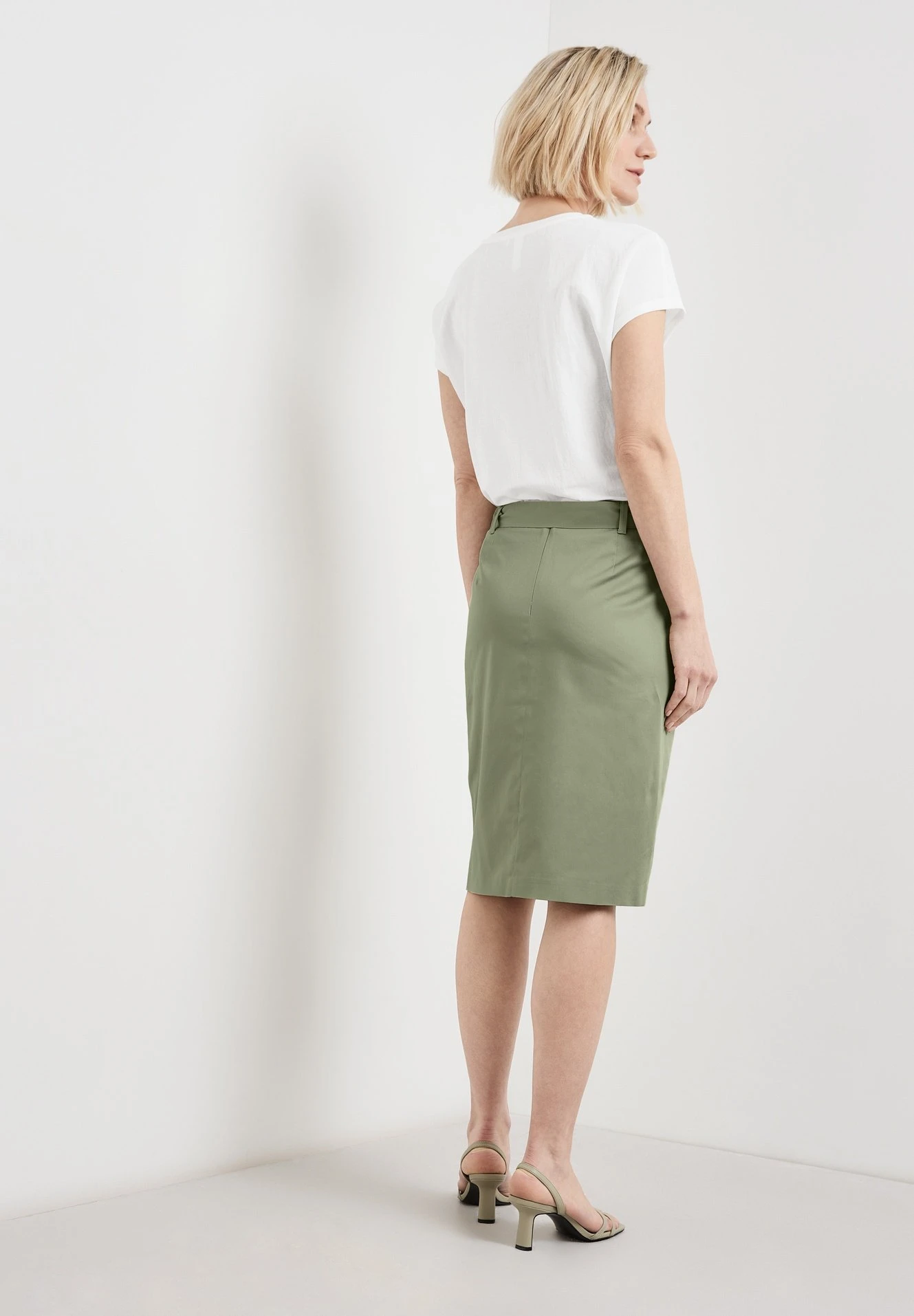 Gerry Weber Mit Bindegürtel - Kokerrok - Sage 3 Gerry Weber Mit Bindegürtel - Kokerrok - Sage - Afbeelding 3