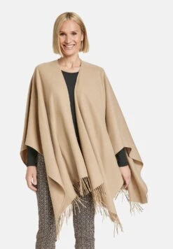 Gerry Weber Poncho With Fringes - Poncho - Sand Melange