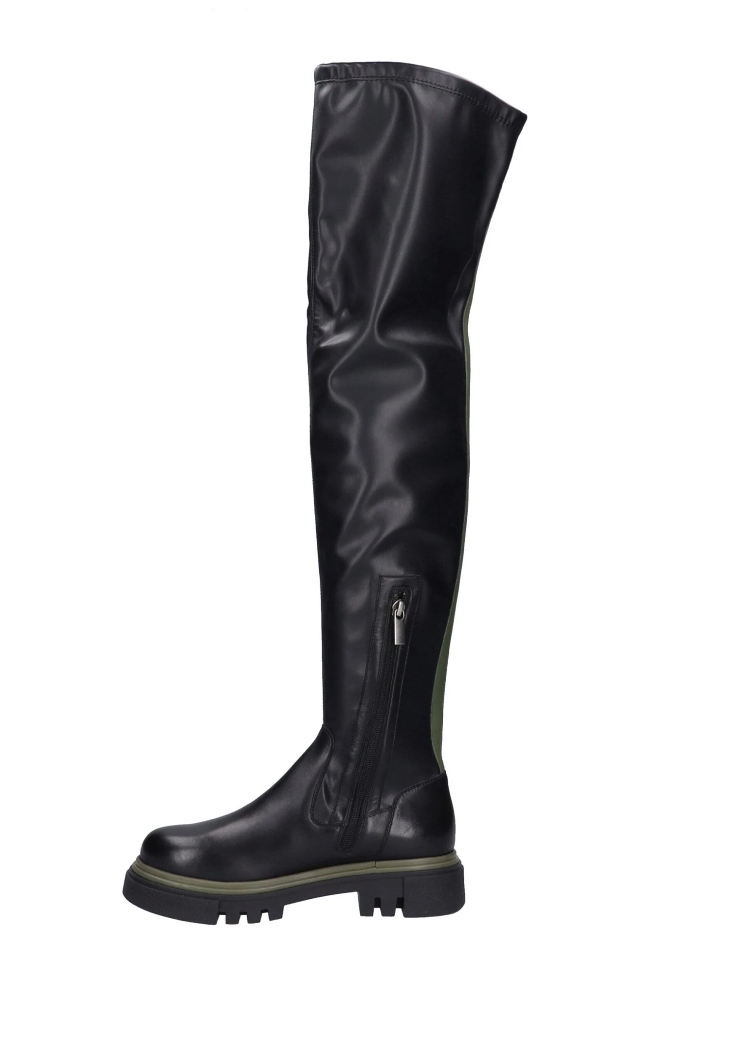 Gerry Weber Corvara - Overknee Laarzen - Schwarz / Oliv 1 Gerry Weber Corvara - Overknee Laarzen - Schwarz / Oliv