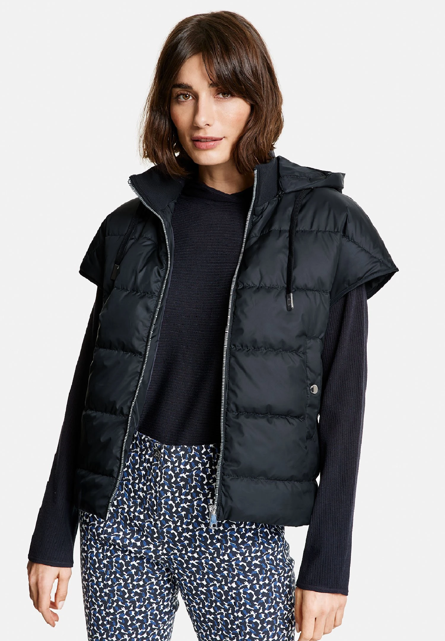 Gerry Weber Mit Abnehmbarer Kapuze - Bodywarmer - Navy 4 Gerry Weber Mit Abnehmbarer Kapuze - Bodywarmer - Navy - Afbeelding 4