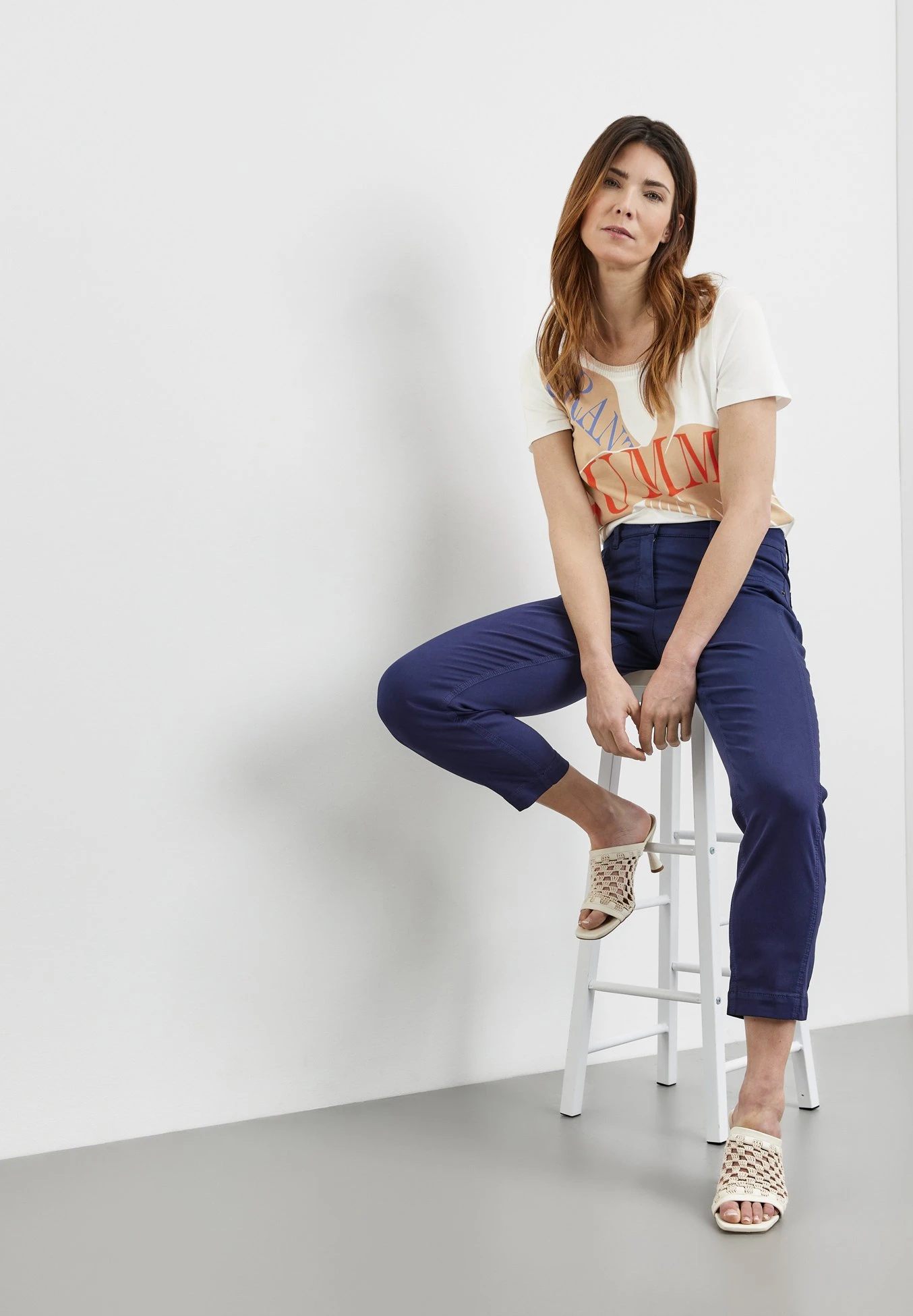 Gerry Weber Best4Me Croppe - Slim Fit Jeans - Blueberry 5 Gerry Weber Best4Me Croppe - Slim Fit Jeans - Blueberry - Afbeelding 5