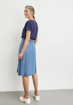Gerry Weber Weit AusgestellterMit Kordelban - A-Lijn Rok - Blau Denim Mit Use 9 Gerry Weber Weit AusgestellterMit Kordelban - A-Lijn Rok - Blau Denim Mit Use -Gerry Weber 3be7ab4f82794d14b306519caebde10d