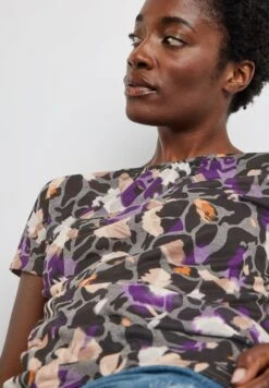 Gerry Weber Short Sleeve Shirt - T-Shirt Print - Schwarz Lila Pink Druck 7 Gerry Weber Short Sleeve Shirt - T-Shirt Print - Schwarz Lila Pink Druck -Gerry Weber 43c384580ca54eb79c31c0488f952c7c