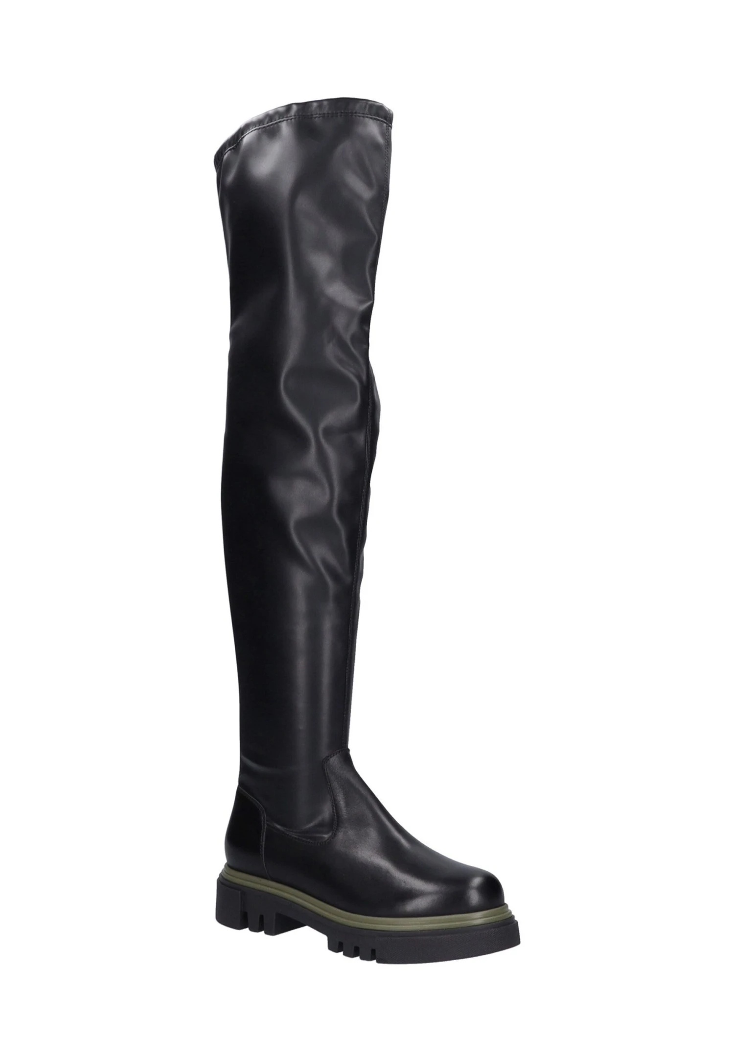 Gerry Weber Corvara - Overknee Laarzen - Schwarz / Oliv 2 Gerry Weber Corvara - Overknee Laarzen - Schwarz / Oliv - Afbeelding 2