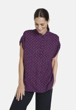 1/1 Arm - Blouse - Blau Lila Pink Druck