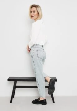 Gerry Weber Mom Fit Mit Washed- - Relaxed Fit Jeans - Light Grey Denim Mit Use -Gerry Weber 4af00fee777145bea6f519d35b74c31d