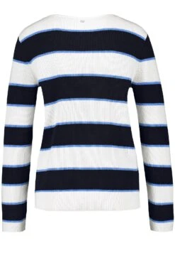 Gerry Weber Langarm Rundhals Mit Streifen - Trui - Blau Ecru Weiss Ringel 12 Gerry Weber Langarm Rundhals Mit Streifen - Trui - Blau Ecru Weiss Ringel -Gerry Weber 51264053af6e473b80948482a9817fad