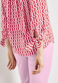 Gerry Weber Gemusterte 3/4 Arm Mit Bindedeta - Blouse - Ecru Weiss Rot Orange Druck -Gerry Weber 593a5a6d03a5477c93ff584021a7dfae