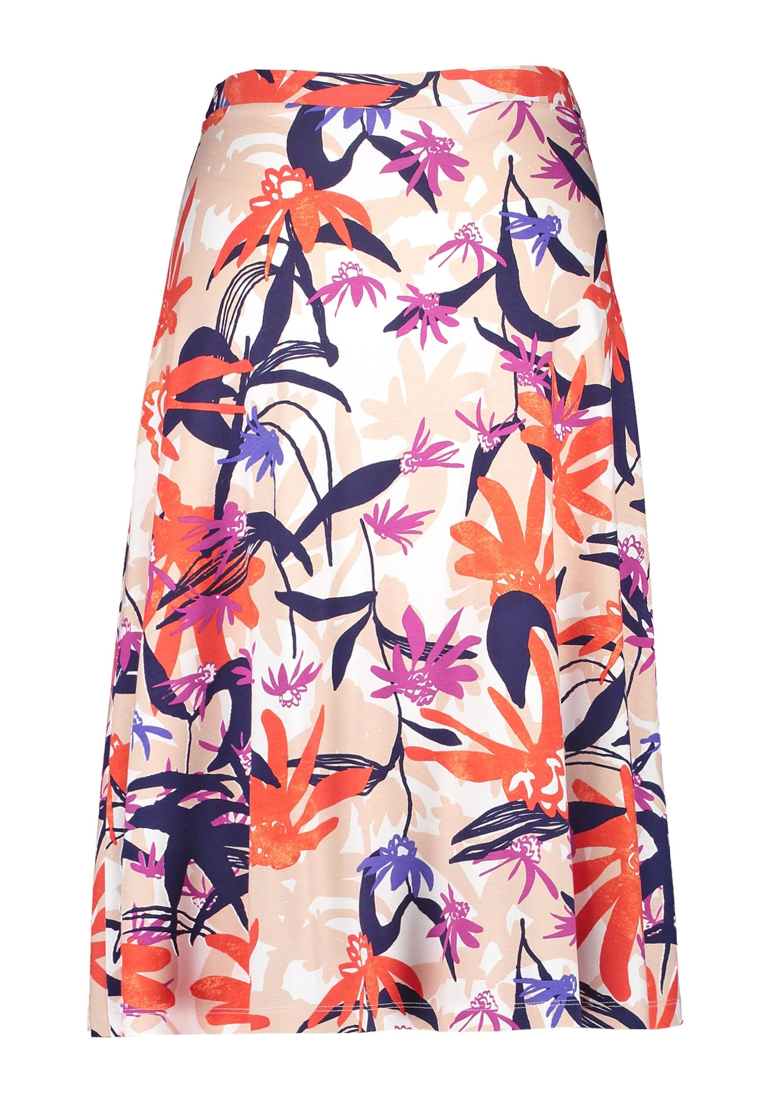 Gerry Weber Mit Bindeband - A-Lijn Rok - Ecru Weiss Rot Orange Druck 6 Gerry Weber Mit Bindeband - A-Lijn Rok - Ecru Weiss Rot Orange Druck - Afbeelding 6