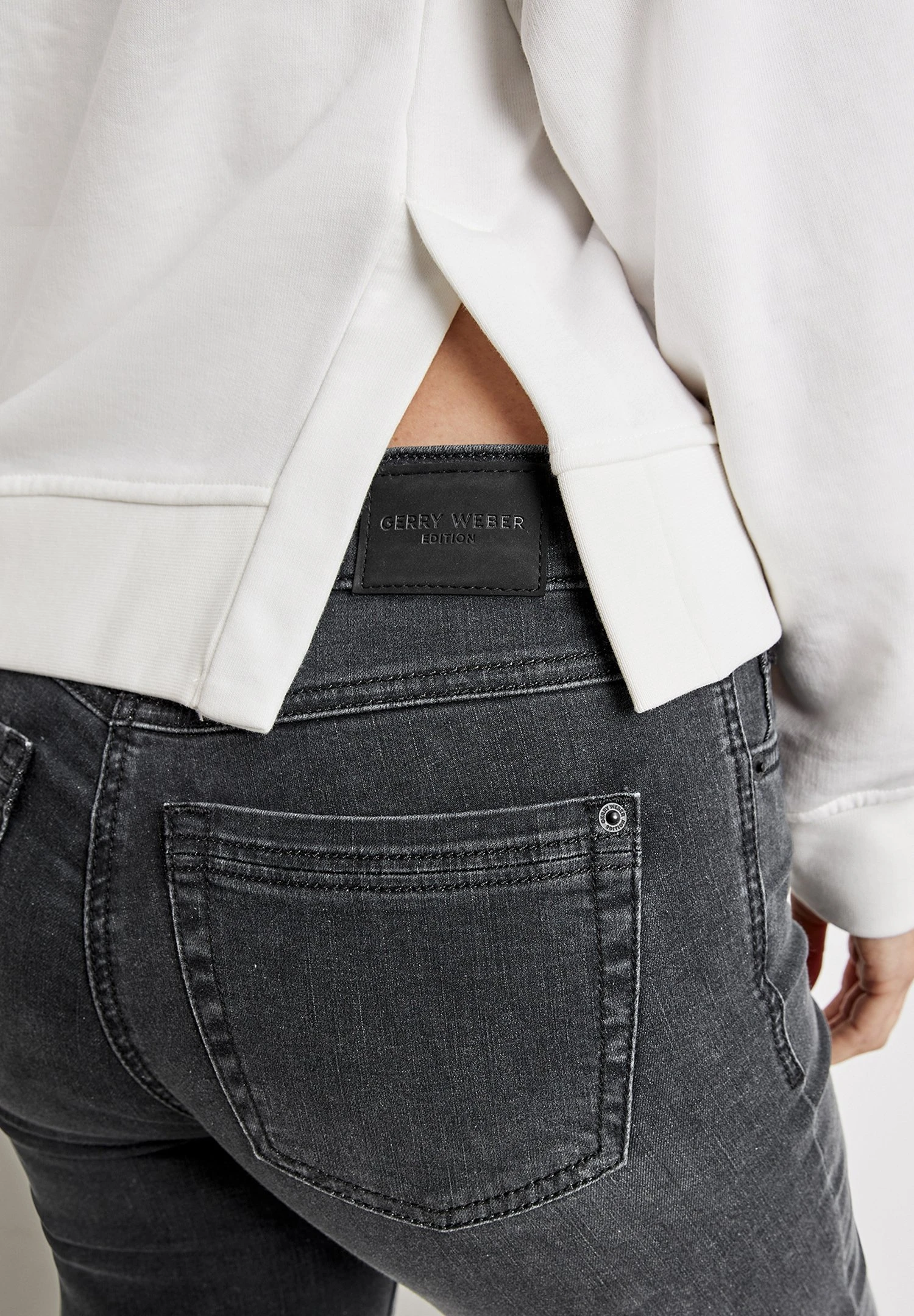 Gerry Weber 5-Pocket - Straight Leg Jeans - Grey Denim 4 Gerry Weber 5-Pocket - Straight Leg Jeans - Grey Denim - Afbeelding 4