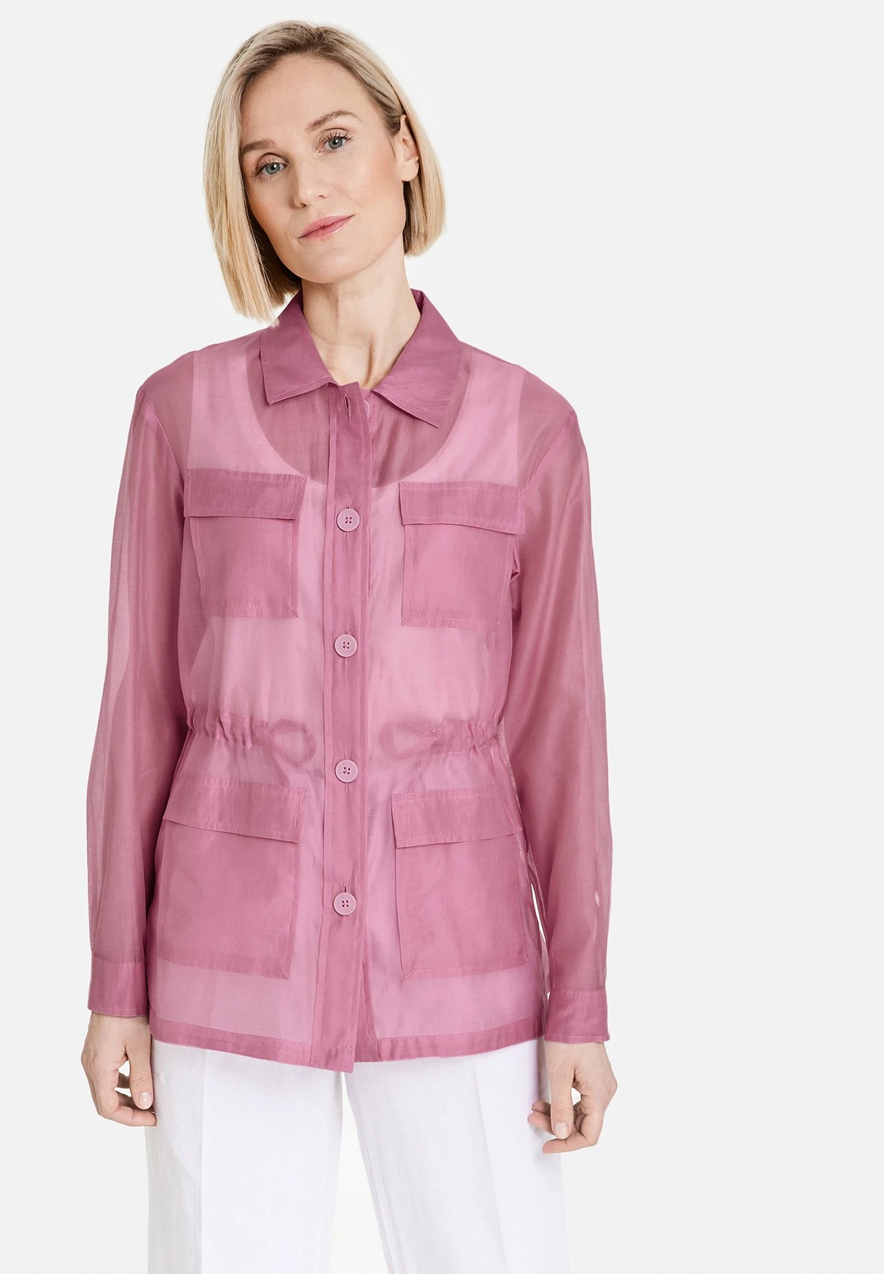 Gerry Weber Langarm Semitransparente - Lichte Jas - Lilas 1 Gerry Weber Langarm Semitransparente - Lichte Jas - Lilas