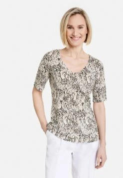 Gerry Weber 1/2 Arm Gemustertes Halbarm - T-Shirt Print - Schwarz Ecru Weiss Druck 12 Gerry Weber 1/2 Arm Gemustertes Halbarm - T-Shirt Print - Schwarz Ecru Weiss Druck -Gerry Weber 63c9193c79614a7f834154f6ed4bcfdd