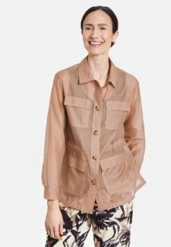 Gerry Weber Langarm Semitransparente - Lichte Jas - Caramel