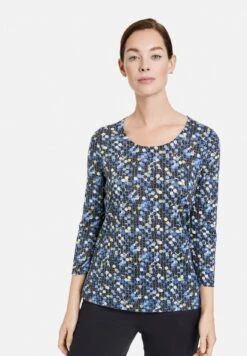 3/4 Arm - Longsleeve - Blau Druck