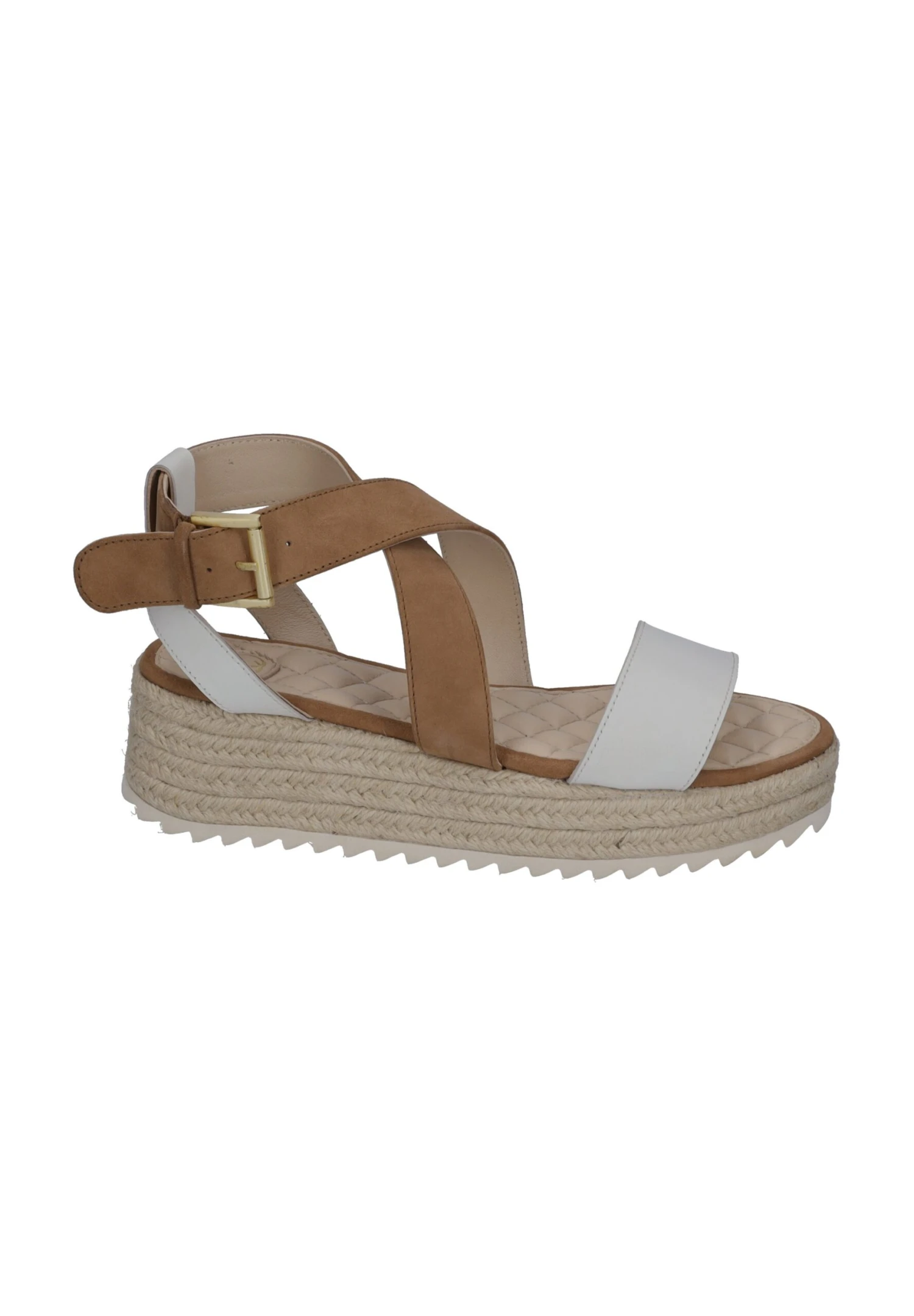 Gerry Weber Bari - Sandalen Met Plateauzool - Weiss/Braun 7 Gerry Weber Bari - Sandalen Met Plateauzool - Weiss/Braun - Afbeelding 7