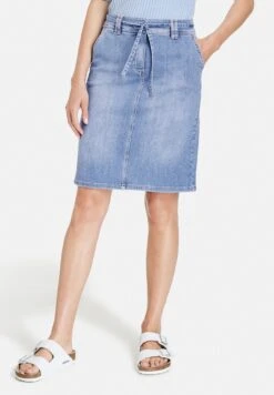 Gerry Weber Kurz Mit Washed-Out Effekt - Jeansrok - Blau Denim
