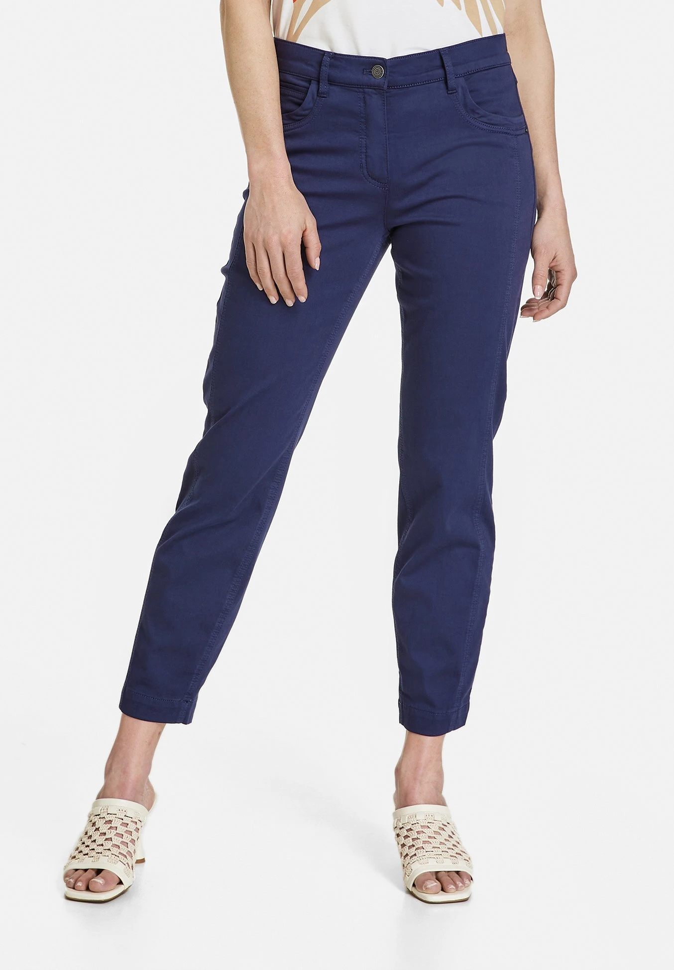 Gerry Weber Best4Me Croppe - Slim Fit Jeans - Blueberry 1 Gerry Weber Best4Me Croppe - Slim Fit Jeans - Blueberry
