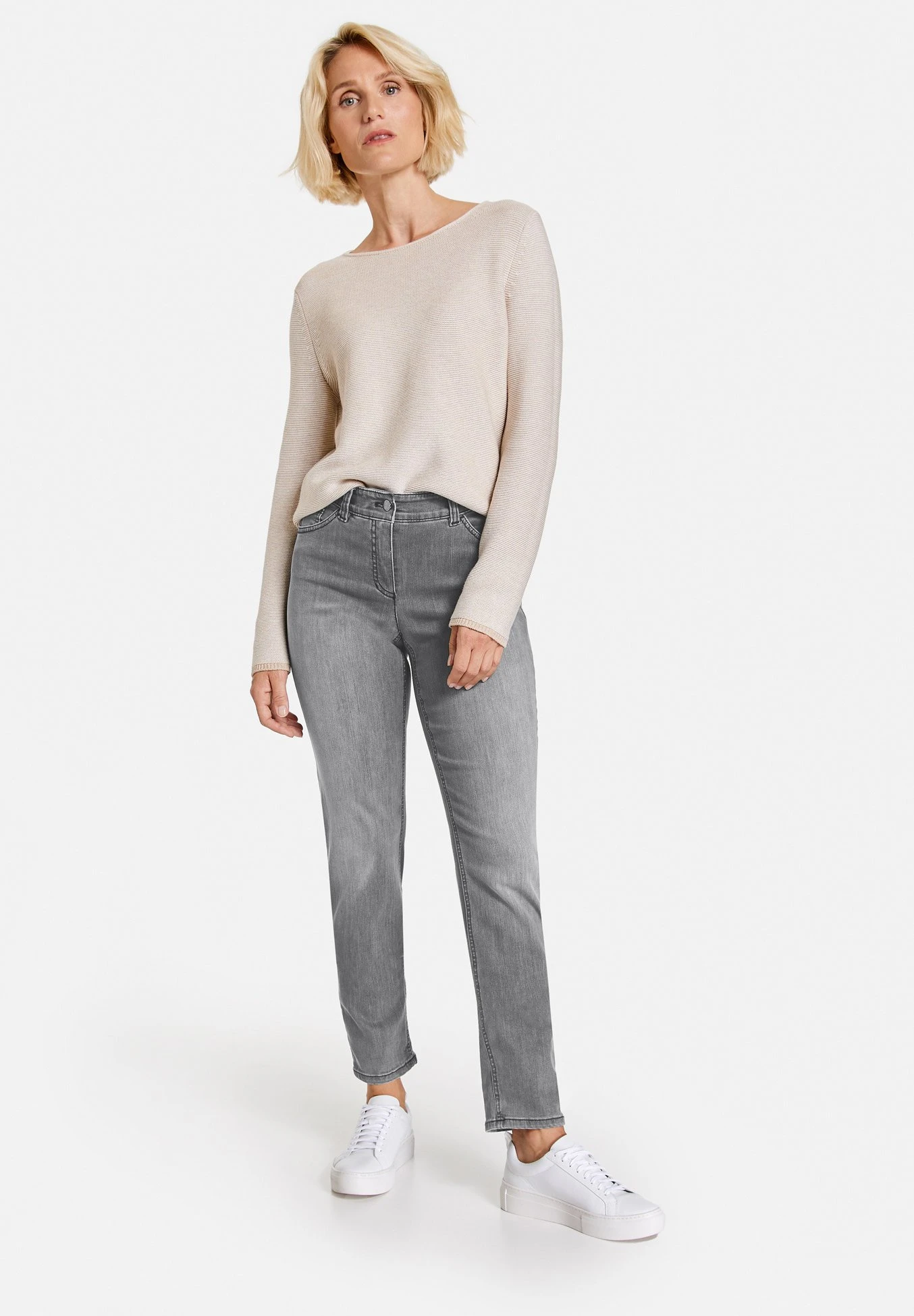 Slim Fit Jeans - Grau Mit Use 2 Slim Fit Jeans - Grau Mit Use - Afbeelding 2