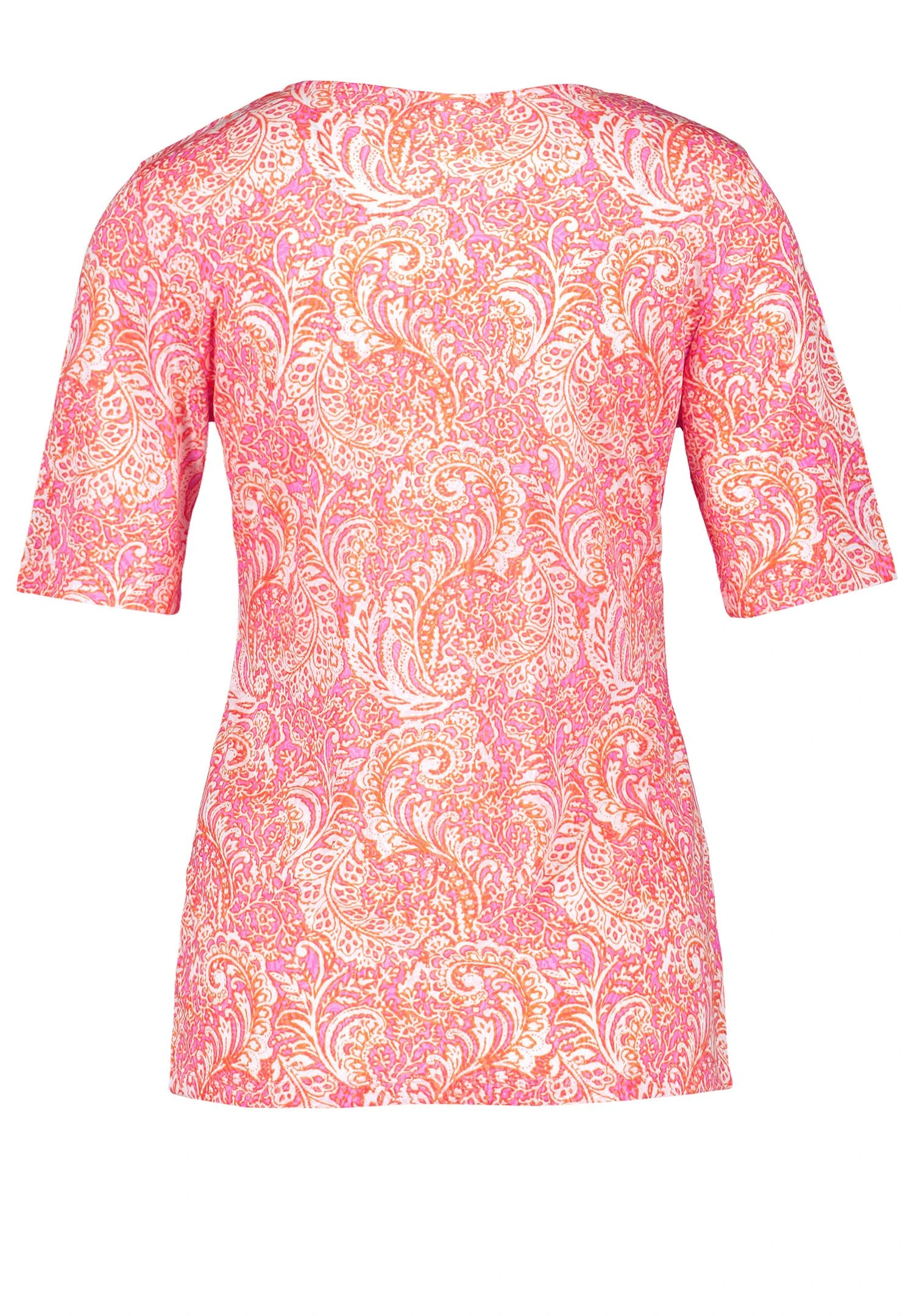 Gerry Weber 1/2 Arm Gemustertes Halbarm - T-Shirt Print - Lila Pink Rot Orange Druck 5 Gerry Weber 1/2 Arm Gemustertes Halbarm - T-Shirt Print - Lila Pink Rot Orange Druck - Afbeelding 5