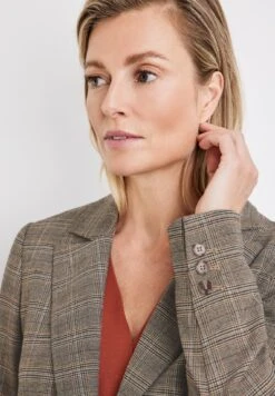 Gerry Weber Langarm Gefüttert Fein Karierter Mit R - Blazer - Sand Schwarz Lava Karo 8 Gerry Weber Langarm Gefüttert Fein Karierter Mit R - Blazer - Sand Schwarz Lava Karo -Gerry Weber 80d97352f5b149a68a642a8e1d2dd07e