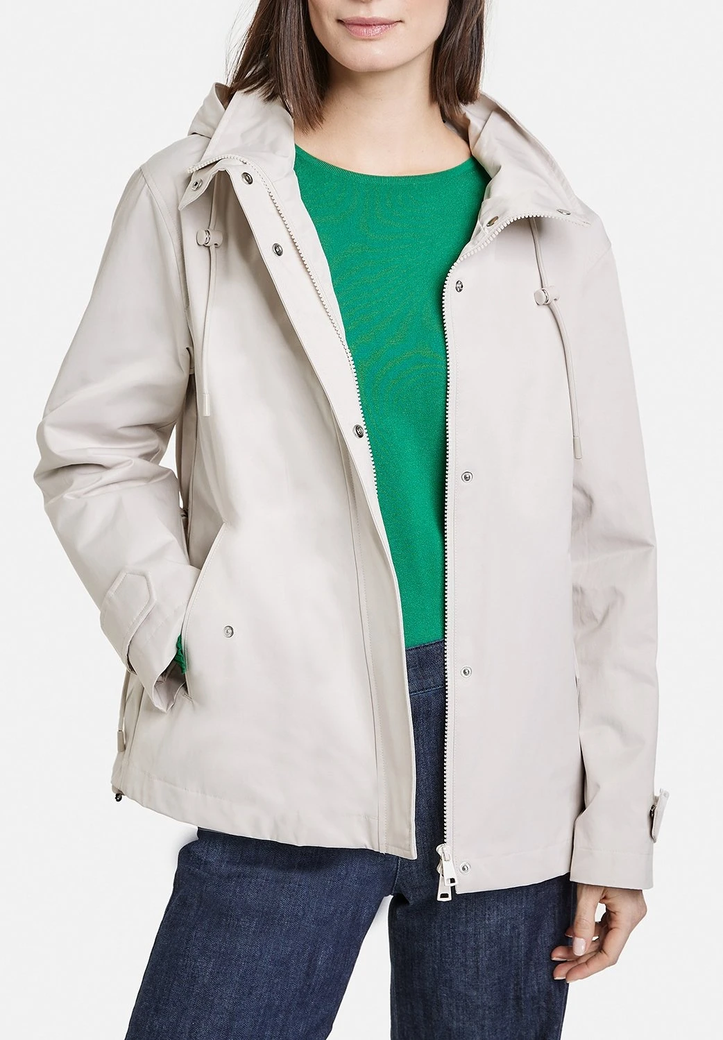 Gerry Weber Mit Stehkragen - Outdoorjas - Kiesel 4 Gerry Weber Mit Stehkragen - Outdoorjas - Kiesel - Afbeelding 4