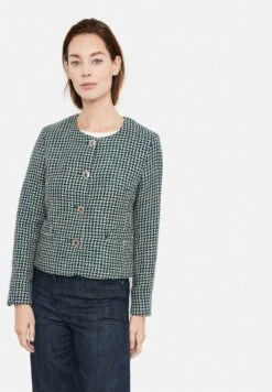 Gerry Weber Langarm Mit Hahnentritt - Blazer - Grün Blau Gemustert