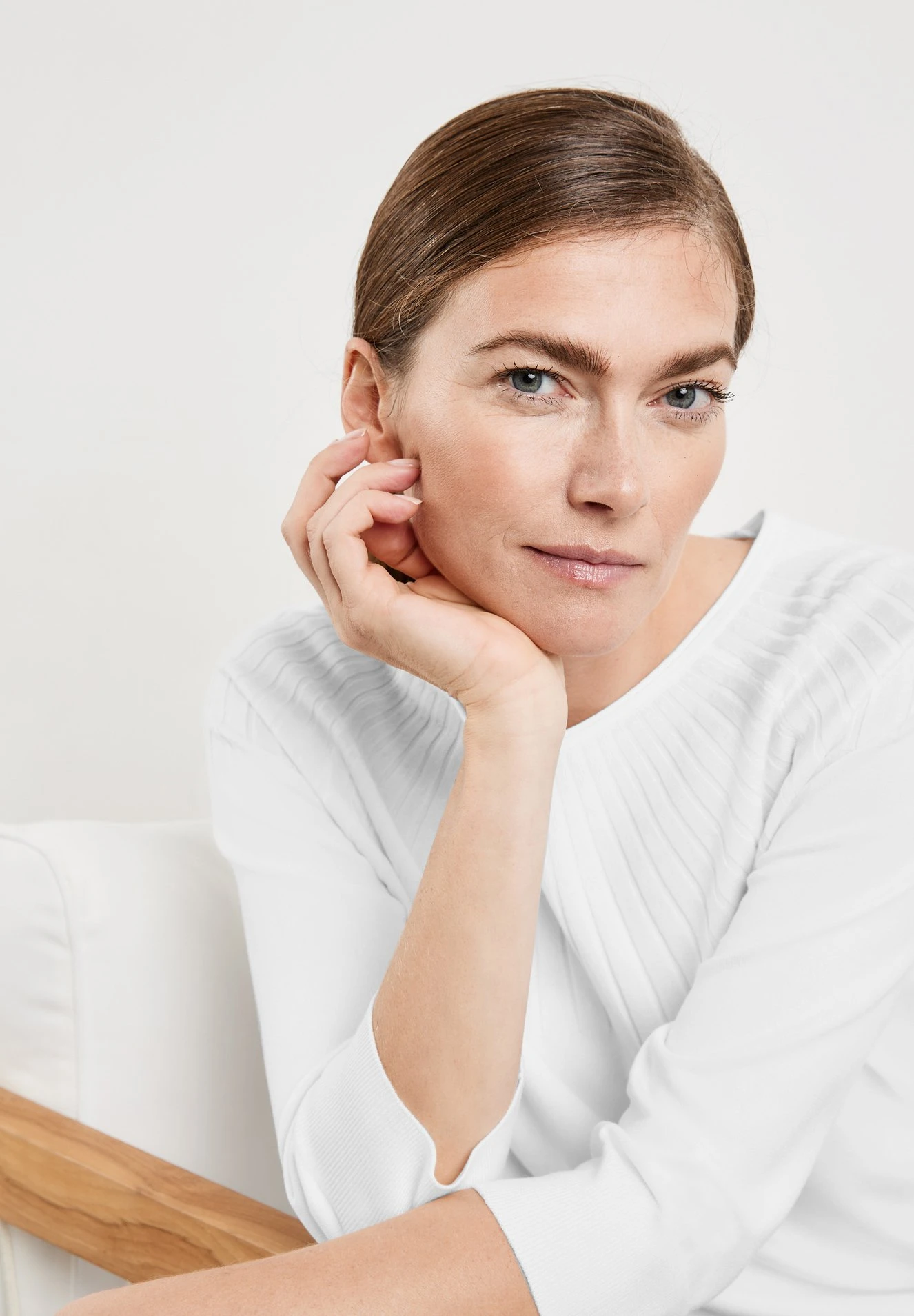 Gerry Weber Rundhals 3/4-Arm - Trui - Off White 4 Gerry Weber Rundhals 3/4-Arm - Trui - Off White - Afbeelding 4