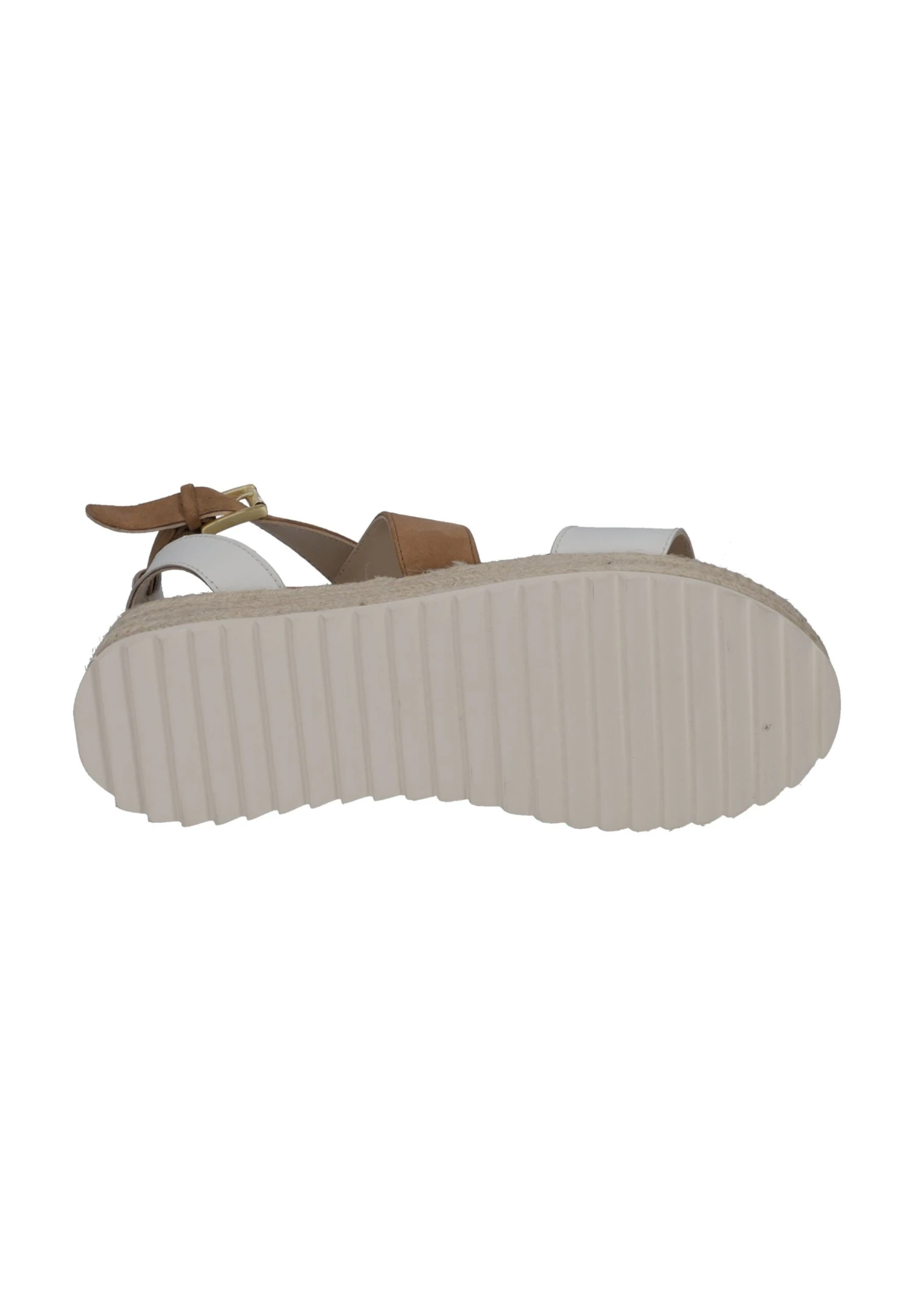 Gerry Weber Bari - Sandalen Met Plateauzool - Weiss/Braun 5 Gerry Weber Bari - Sandalen Met Plateauzool - Weiss/Braun - Afbeelding 5