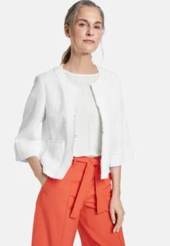 Gerry Weber 3/4 Arm Mit Fransenkant - Blazer - Weiß Weiß -Gerry Weber 91a3dc12988242ab80ca9132c62fa012
