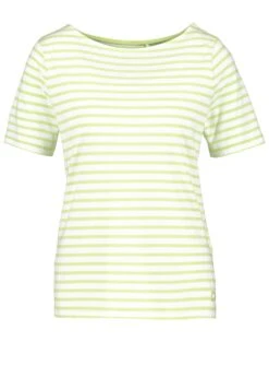 Gerry Weber 1/2 Arm Gestreiftes - T-Shirt Print - Grün Ecru Weiss Ringel -Gerry Weber 979094d79747453bbffc7a0bea4269ec
