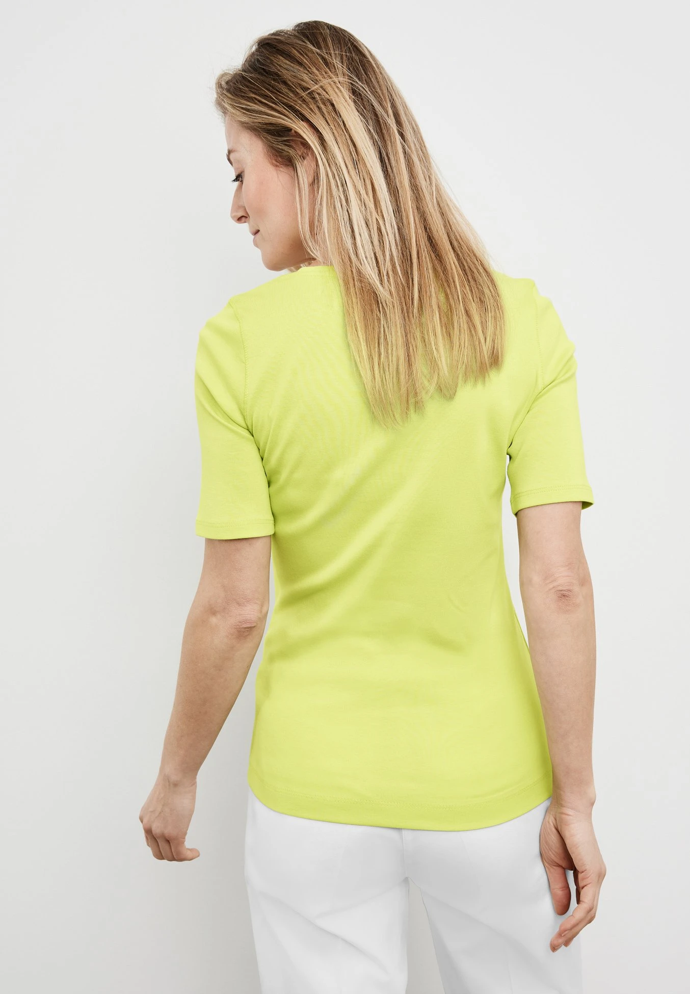 Gerry Weber 1/2 Arm Basic- T-Shirt Basic - Light Lime 2 Gerry Weber 1/2 Arm Basic- T-Shirt Basic - Light Lime - Afbeelding 2
