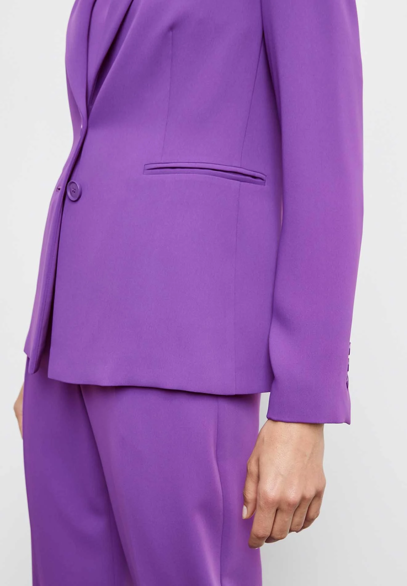 Gerry Weber Langarm Gefüttert Eleganter Mit Revers - Blazer - Purple 3 Gerry Weber Langarm Gefüttert Eleganter Mit Revers - Blazer - Purple - Afbeelding 3