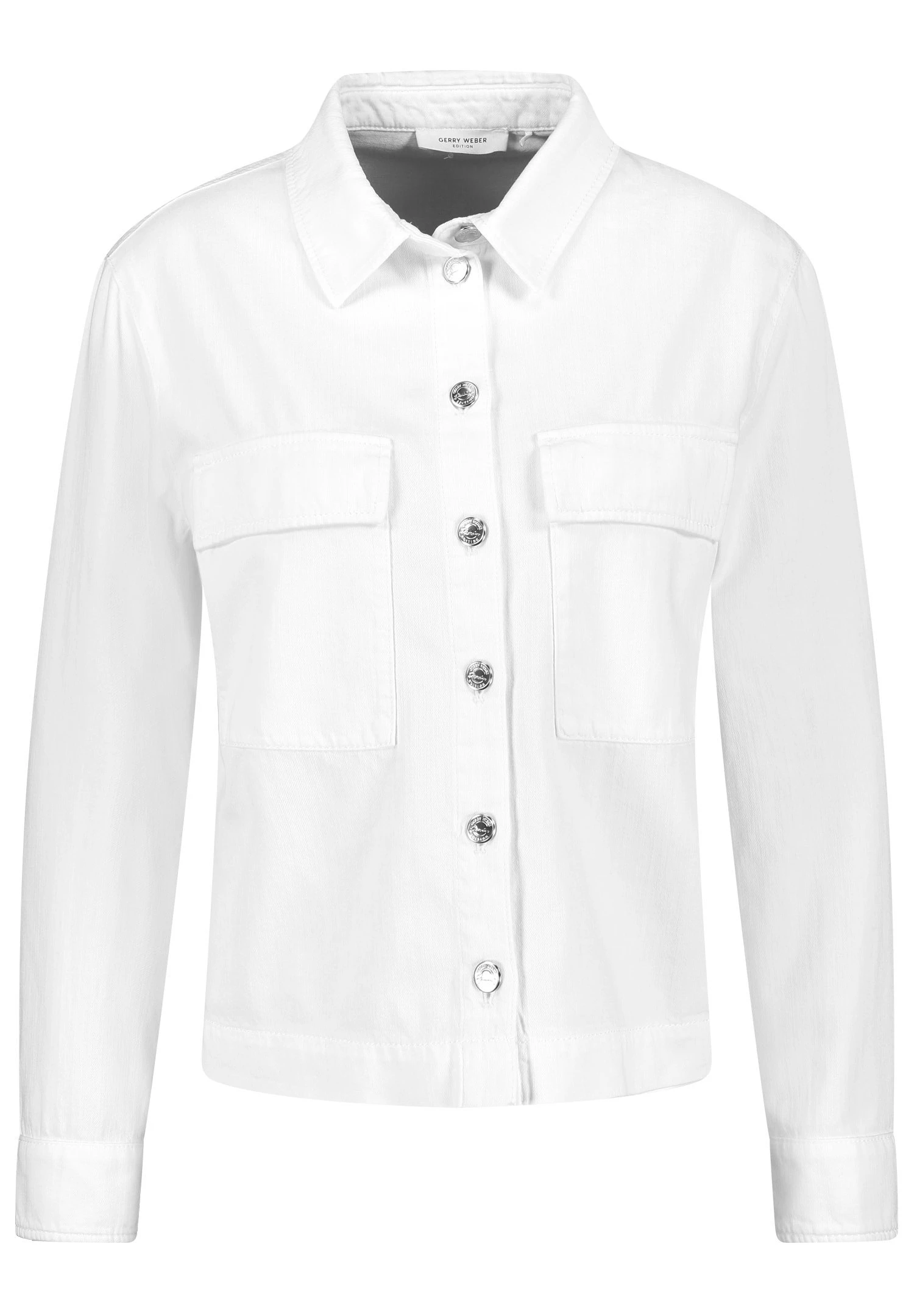 Gerry Weber LangarmMit Grossen Aufgesetzten Tas - Spijkerjas - Weiß 4 Gerry Weber LangarmMit Grossen Aufgesetzten Tas - Spijkerjas - Weiß - Afbeelding 4