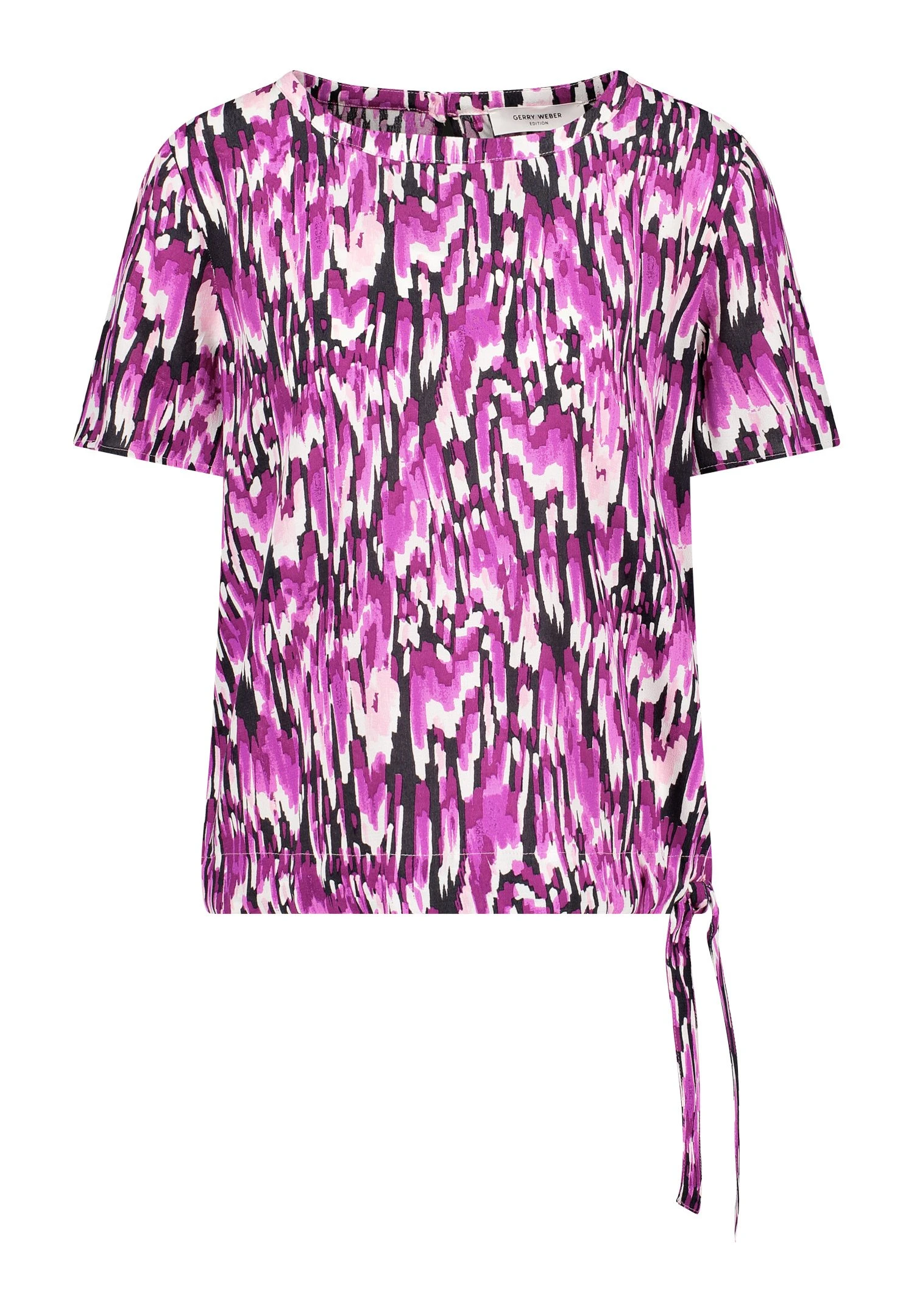 1/2 Arm - Blouse - Lila Pink Schwarz Druck 5 1/2 Arm - Blouse - Lila Pink Schwarz Druck - Afbeelding 5