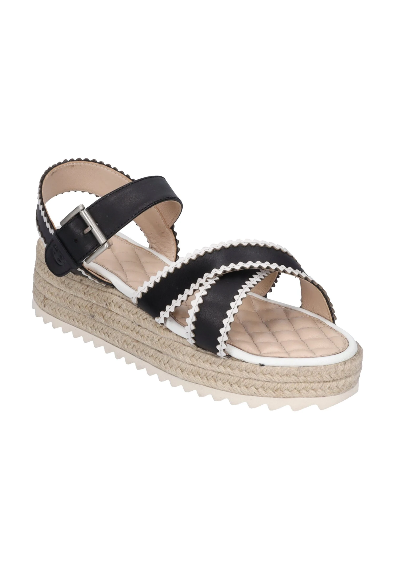 Gerry Weber Bari- Espadrilles - Schwarz-Weiss 2 Gerry Weber Bari- Espadrilles - Schwarz-Weiss - Afbeelding 2