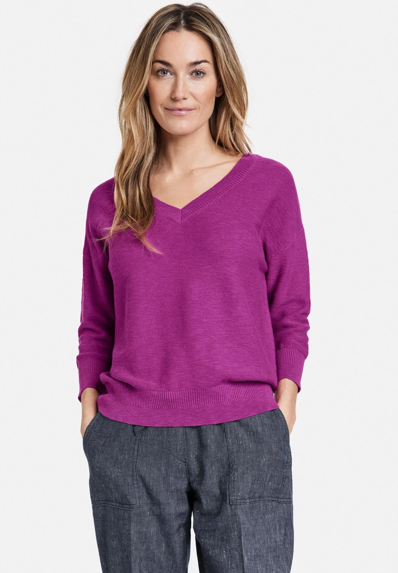 Gerry Weber 3/4 Arm Rundhals - Trui - Orchid 1 Gerry Weber 3/4 Arm Rundhals - Trui - Orchid