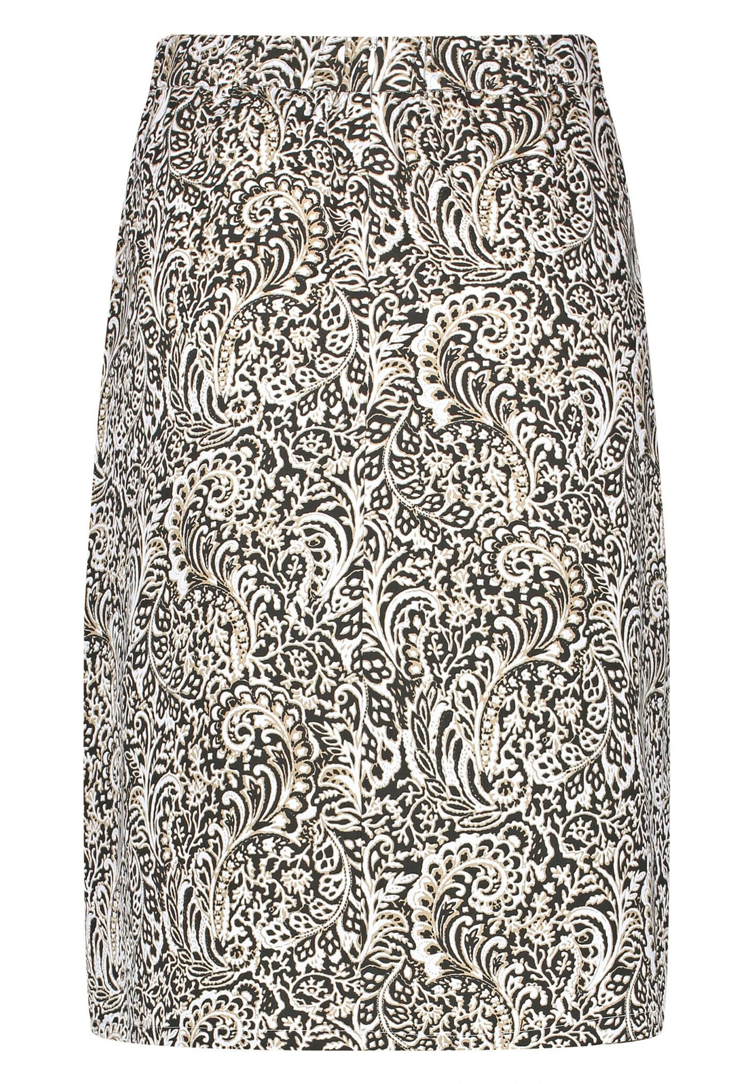 Gemusterter Mit Kellerfalte - A-Lijn Rok - Schwarz Ecru Weiss Druck 6 Gemusterter Mit Kellerfalte - A-Lijn Rok - Schwarz Ecru Weiss Druck - Afbeelding 6