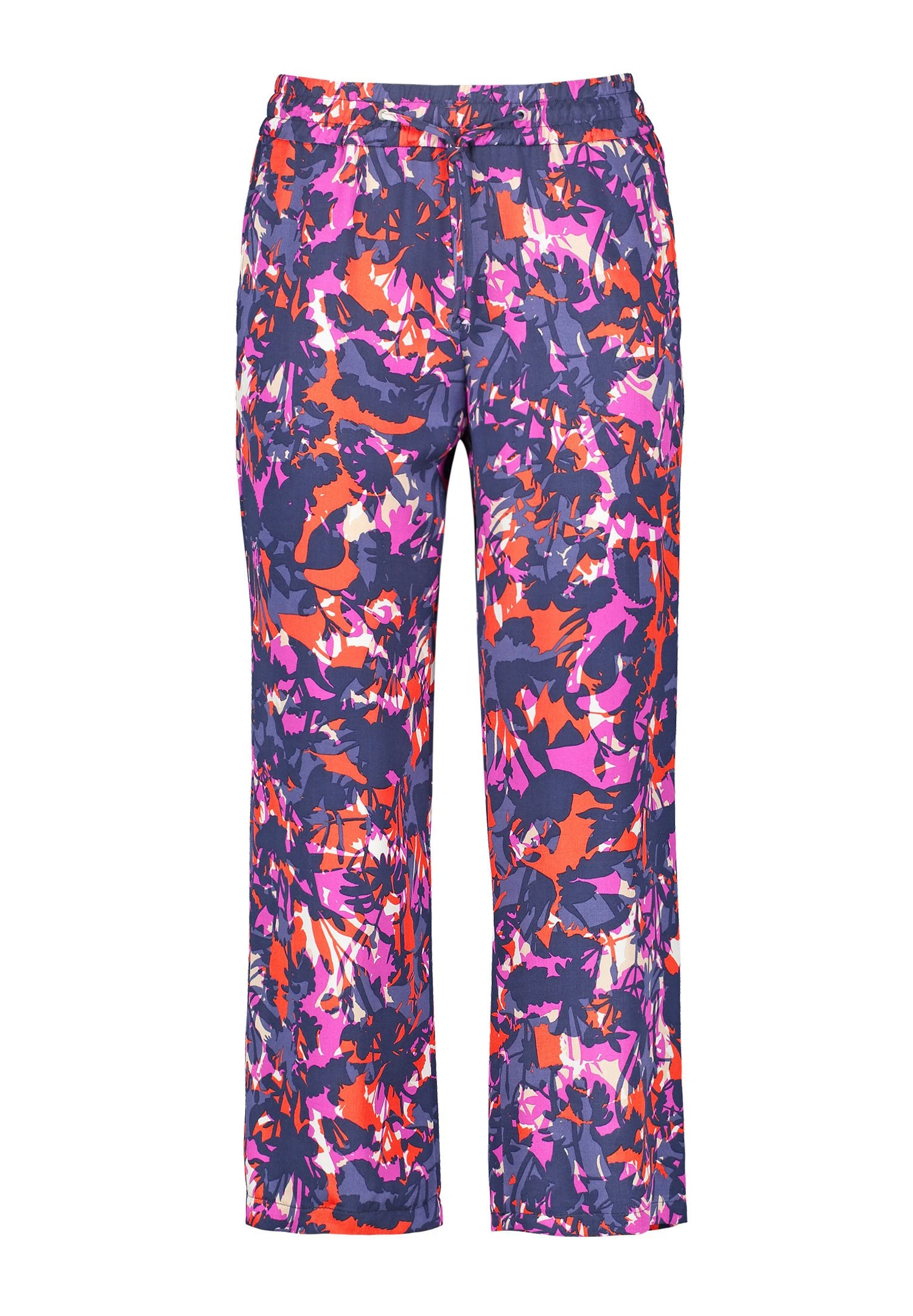 Gerry Weber Verkürzt 7/8 Easy Fit - Broek - Blau Lila Pink Druck 5 Gerry Weber Verkürzt 7/8 Easy Fit - Broek - Blau Lila Pink Druck - Afbeelding 5