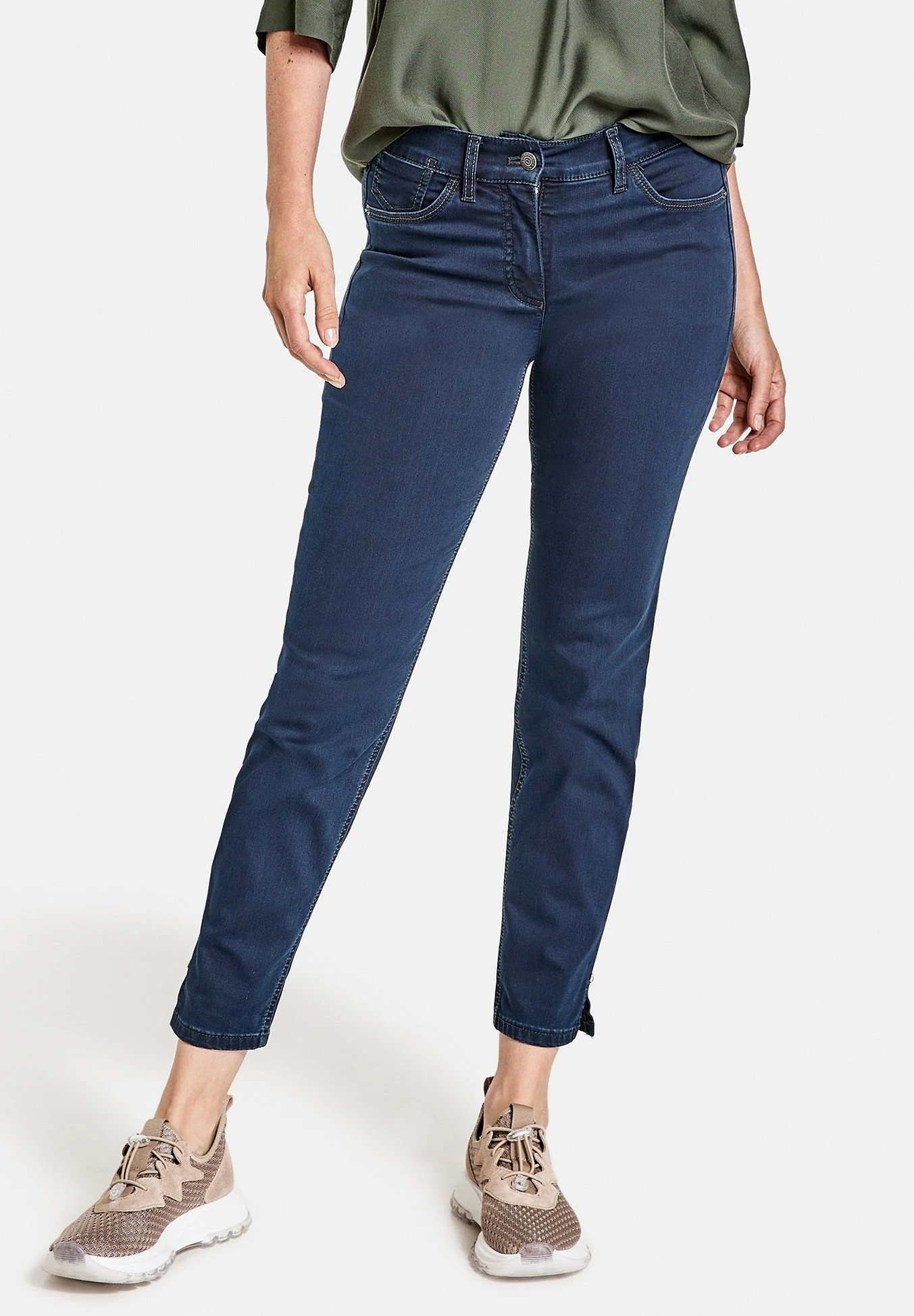 Gerry Weber 5-Pocket Best4Me Cropped - Slim Fit Jeans - Dark Blue Denim 1 Gerry Weber 5-Pocket Best4Me Cropped - Slim Fit Jeans - Dark Blue Denim