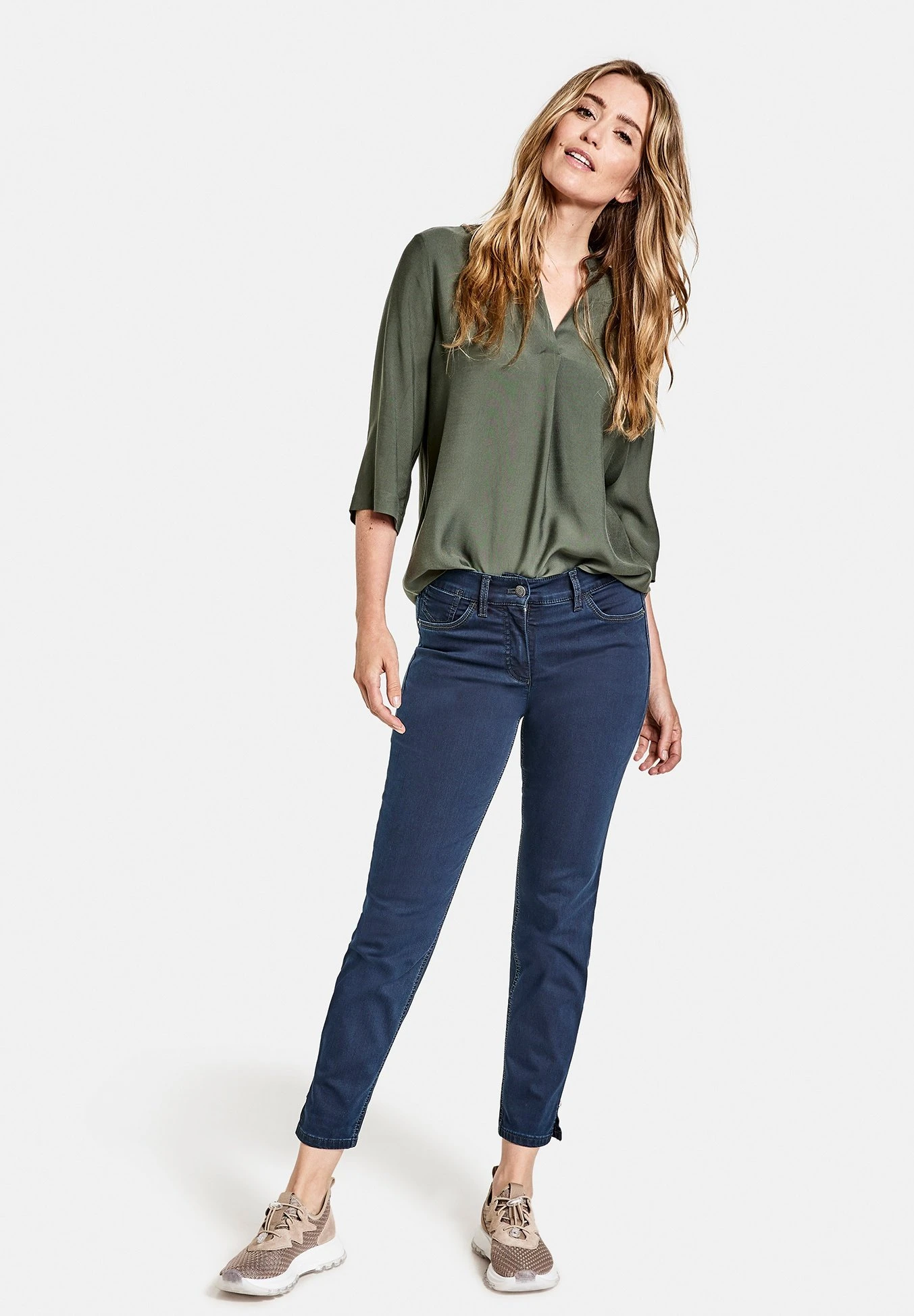 Gerry Weber 5-Pocket Best4Me Cropped - Slim Fit Jeans - Dark Blue Denim 2 Gerry Weber 5-Pocket Best4Me Cropped - Slim Fit Jeans - Dark Blue Denim - Afbeelding 2