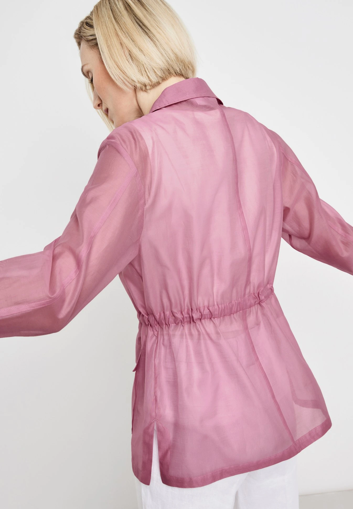 Gerry Weber Langarm Semitransparente - Lichte Jas - Lilas 3 Gerry Weber Langarm Semitransparente - Lichte Jas - Lilas - Afbeelding 3