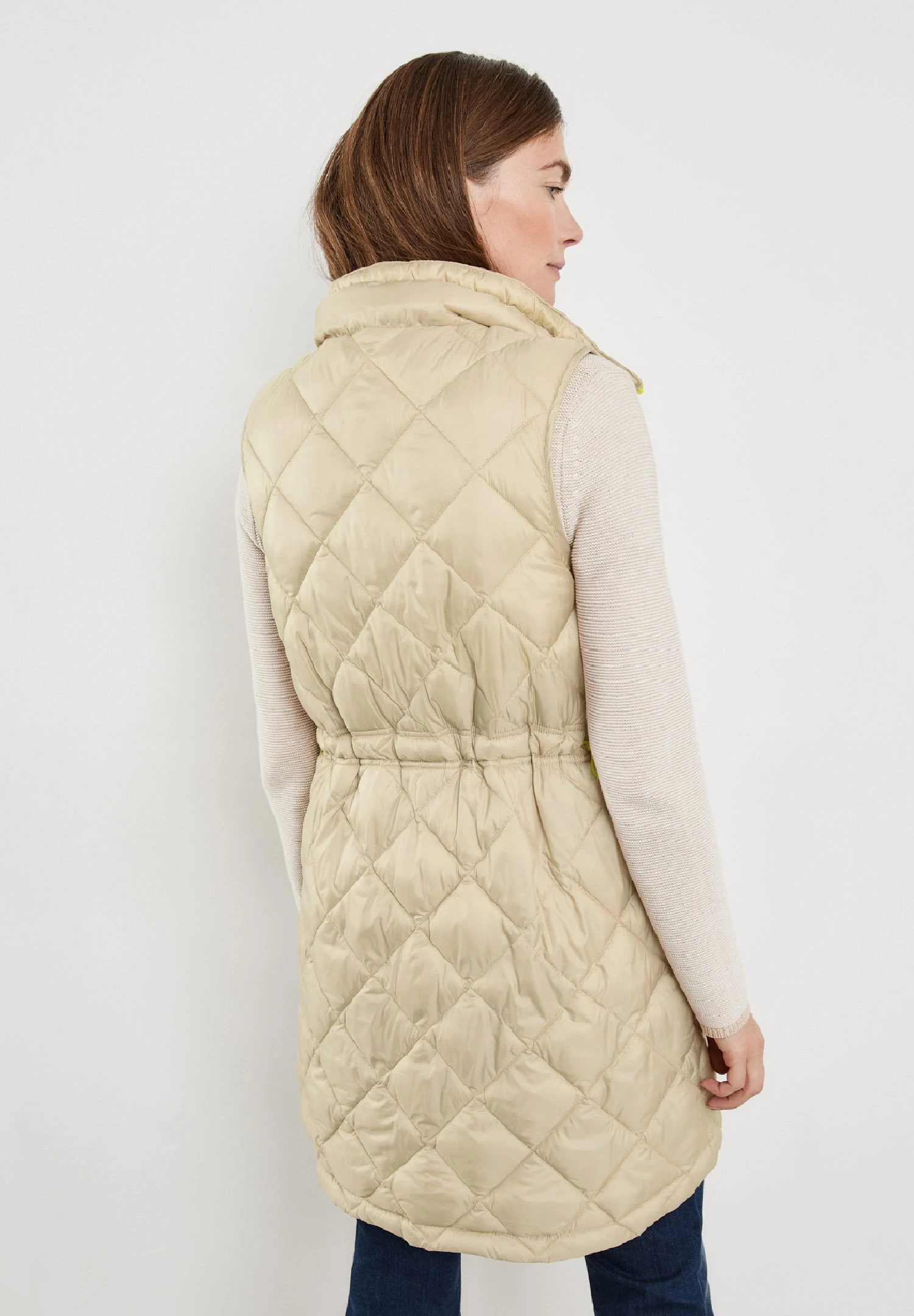 Gerry Weber Lang Mit Farblichem Akzent - Bodywarmer - Sand 2 Gerry Weber Lang Mit Farblichem Akzent - Bodywarmer - Sand - Afbeelding 2