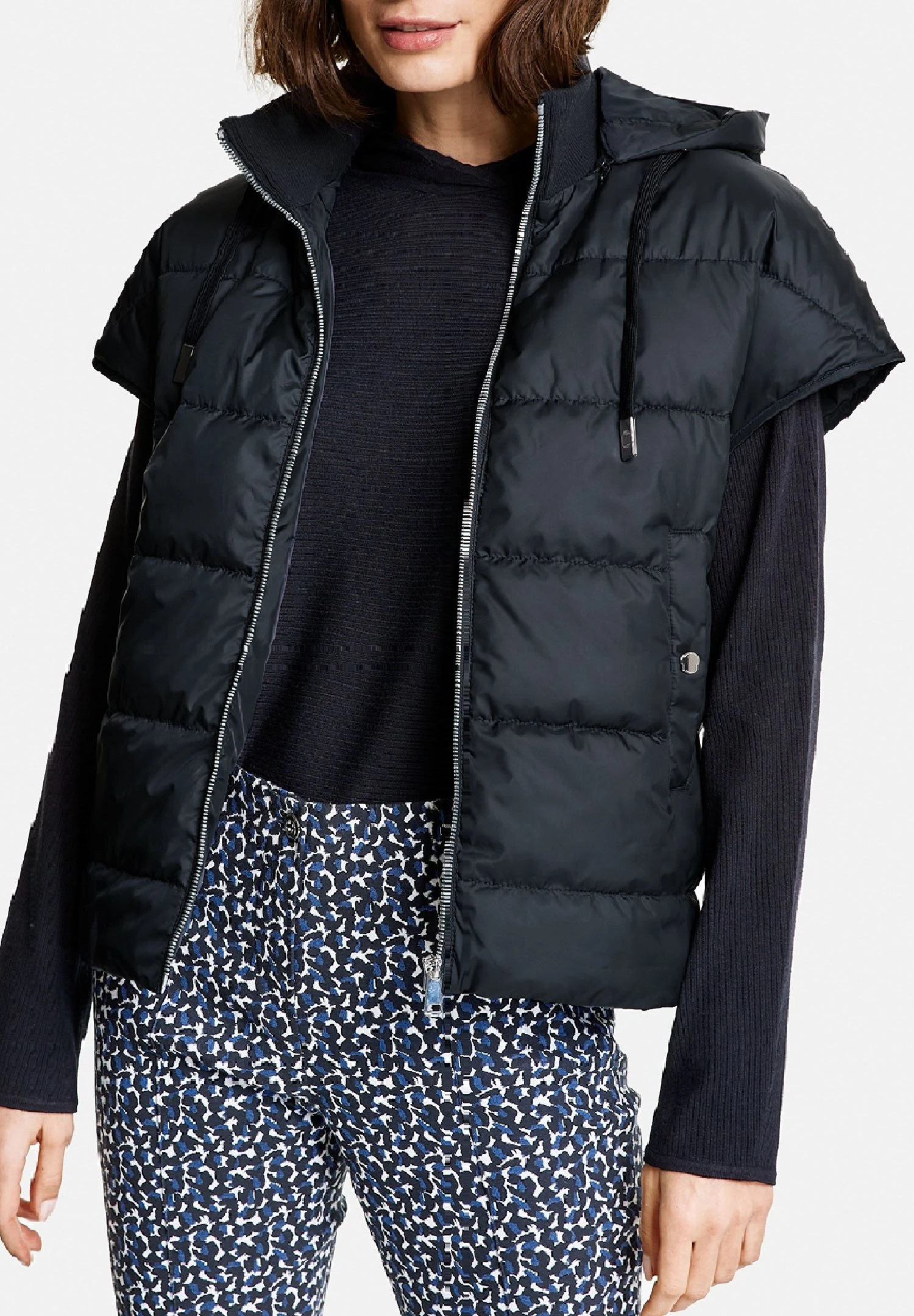 Gerry Weber Mit Abnehmbarer Kapuze - Bodywarmer - Navy 5 Gerry Weber Mit Abnehmbarer Kapuze - Bodywarmer - Navy - Afbeelding 5