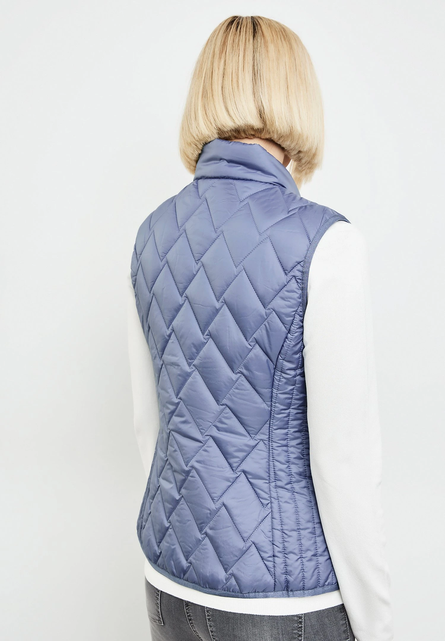 Gerry Weber Outdoor Lang Mit Leichter Taillieru - Bodywarmer - Rauchblau 2 Gerry Weber Outdoor Lang Mit Leichter Taillieru - Bodywarmer - Rauchblau - Afbeelding 2